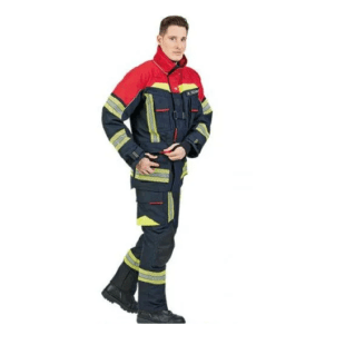 Ubranie bojowe 2-cz. FIRE FLEX – granatowo-czerwony NOMEX® NXT (CNBOP)
