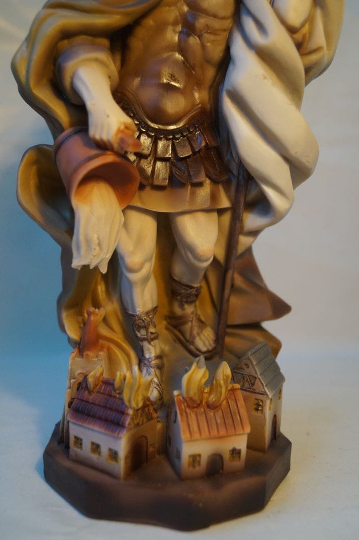 038-3 Figura Św. Floriana 28cm bejcowany