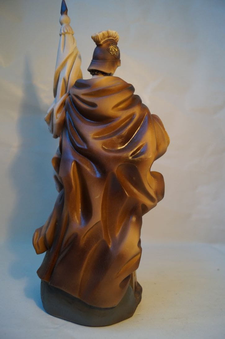 038-4 Figura Św. Floriana 28cm bejcowany