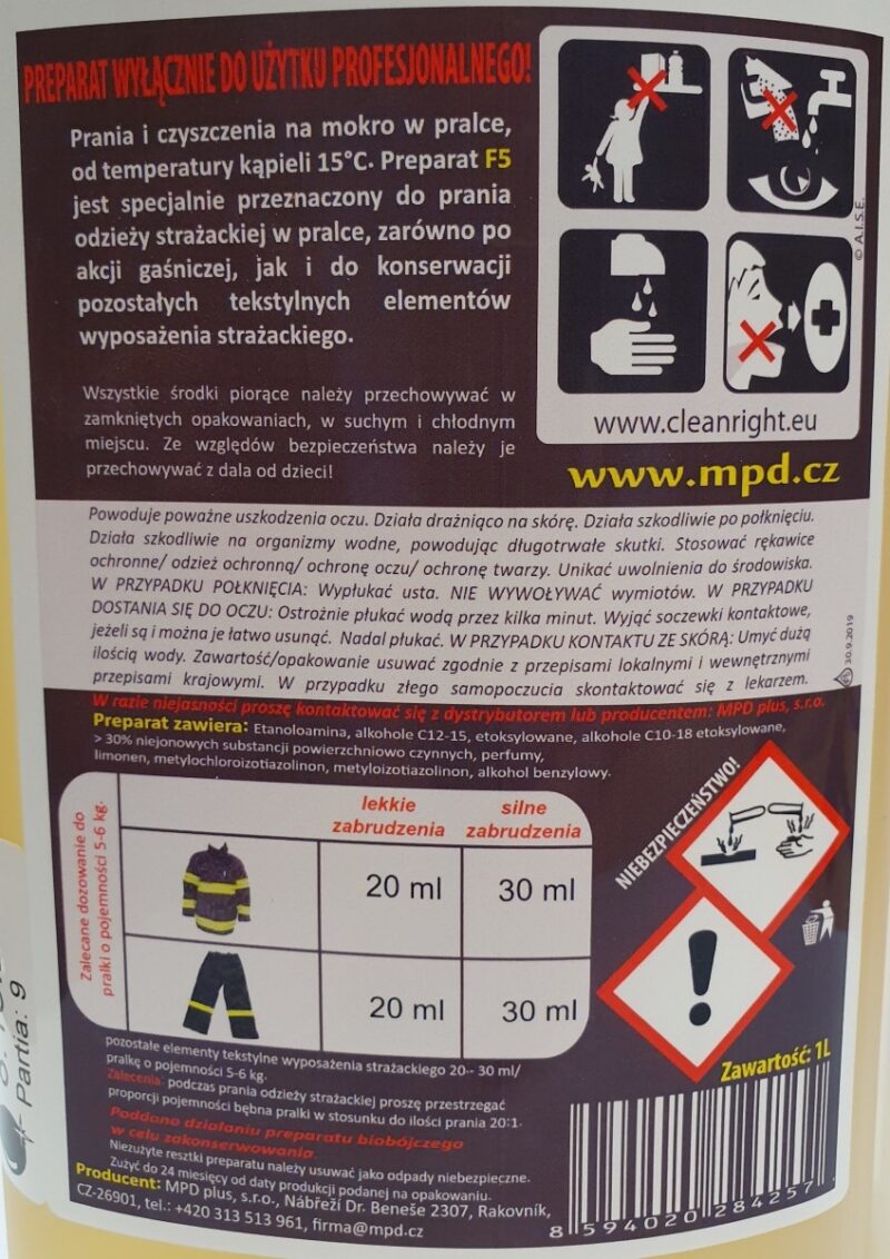 płyn do prania ubrań specjalnych