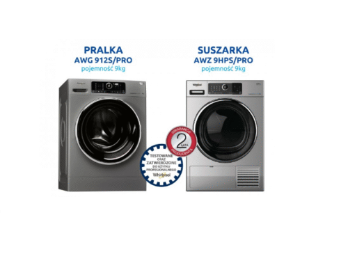 ZESTAW PRALKA I SUSZARKA WHIRLPOOL 9KG AWG912S/PRO i AWZD 9HPS/PRO