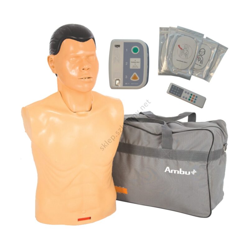 Ambu-SAM-fantom-osoby-doroslej-trenazer-AED-XFT-120c- Ambu SAM fantom osoby dorosłej + trenażer AED XFT 120c+