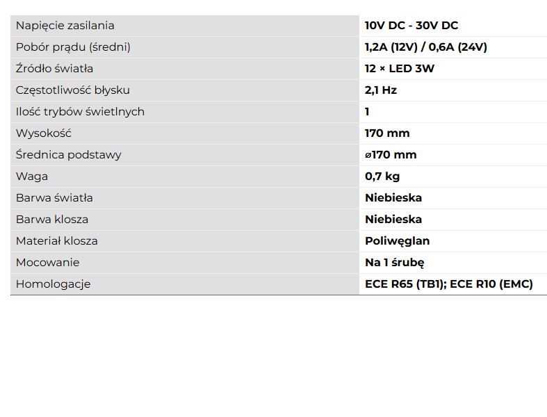 Bez tytułu Pojedyncza lampa ostrzegawcza