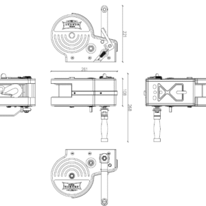 Dragon Winch seria Korbowe 1 DWK 35 VC (z obudową ) pas/lina
