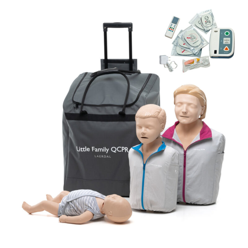Fantomy Laerdal Little Family QCPR + defibrylator szkoleniowy XFT-120C+