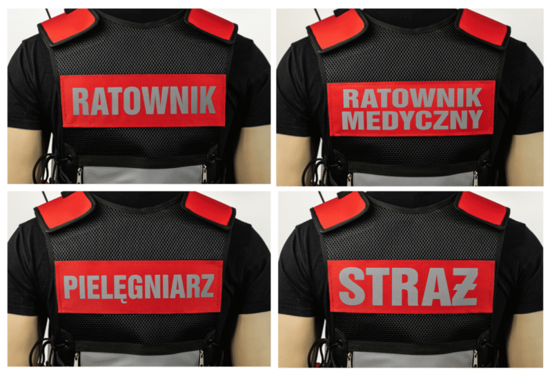 Kamizelka-medyczna Przykladowe-napisy Kamizelka taktyczna RATOWNIK