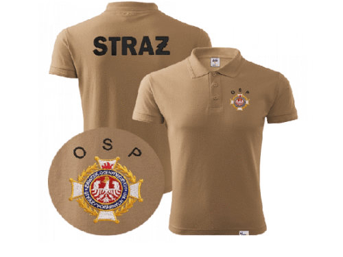 Koszulka OSP piaskowa Polo Koszulka OSP piaskowa Polo