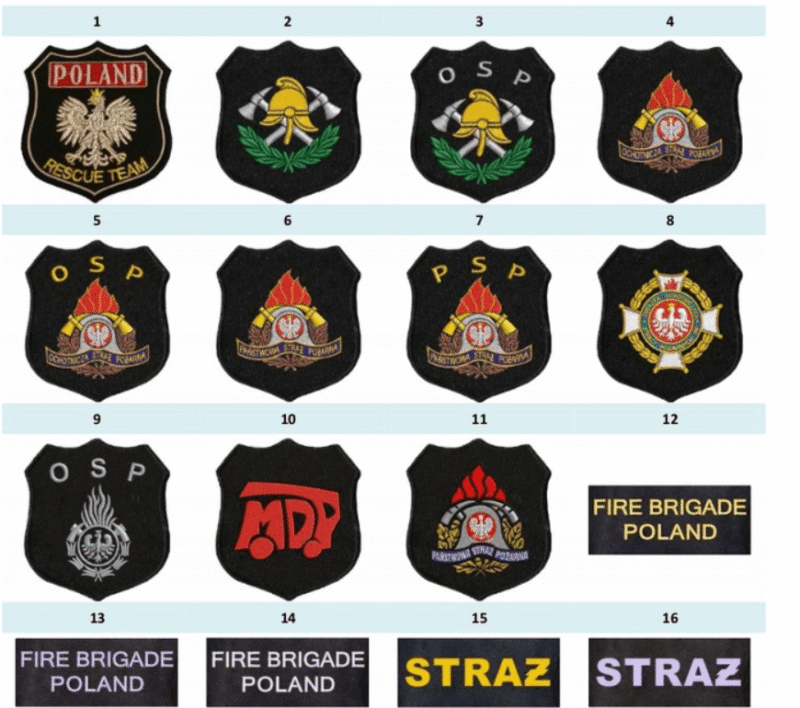 Polary logo Polar z odblaskiem PSP/OSP