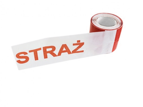 Taśma STRAŻ Taśma ostrzegawcza STRAŻ 100m