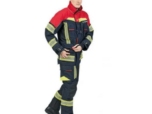 Ubranie bojowe 2-cz. FIRE FLEX – granatowo-czerwony NOMEX® NXT (CNBOP)