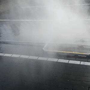 Platforma gaśnicza do samochodów elektrycznych