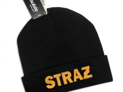 czapka zimowa STRAŻ złota