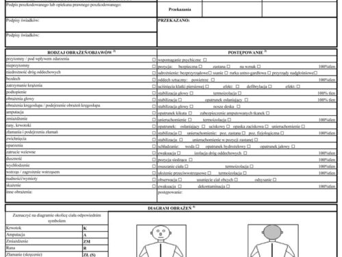 Karta udzielonej kwalifikowanej pierwszej pomocy