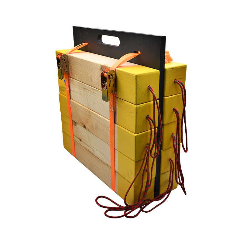 Drewniany zestaw podkładów i klinów do stabilizacji pojazdów - (KSRG)