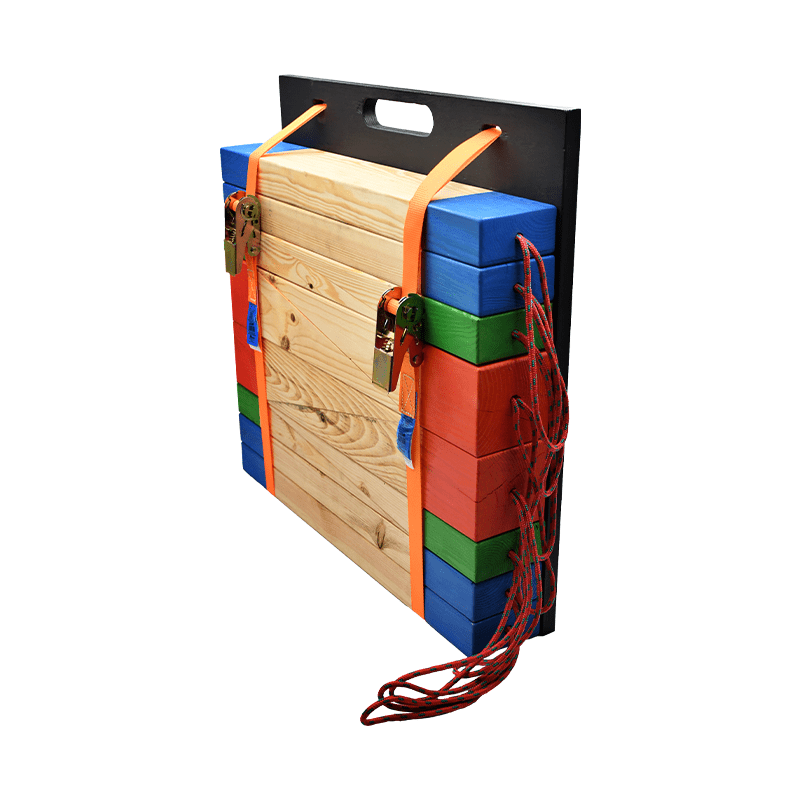 Drewniany zestaw podkładów i klinów do stabilizacji pojazdów - (KSRG)