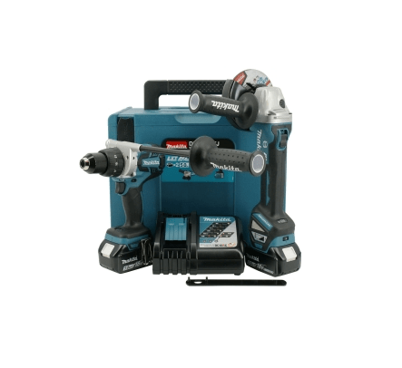 makita MAKITA akumulatorowa wiertarko-wkrętarka + szlifierka kątowa