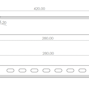 Mocowanie skrzynek na samochodzie 420mm
