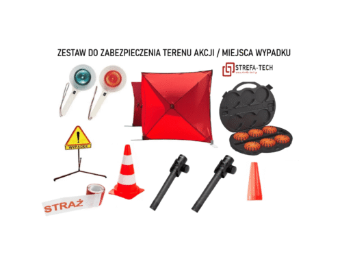 Zestaw do zabezpieczania i oznakowania terenu akcji