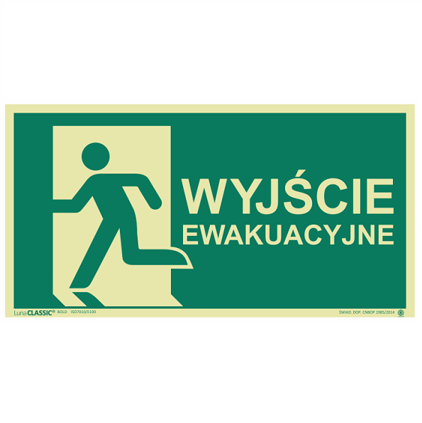 Znak wyjście ewakuacyjne